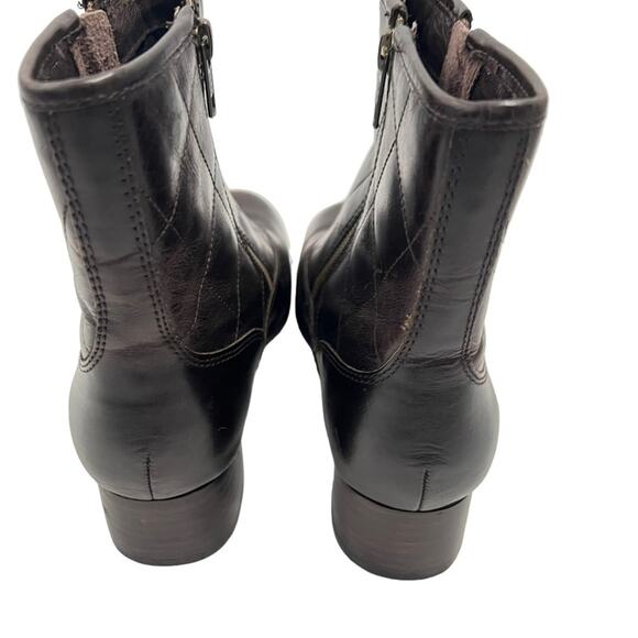 BORN Quilted Brown Minna Brown Leather Ankle Flannel Lining Women's Size 7 - Picture 6 of 10